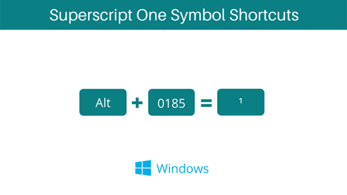 superscript 1 Symbol Alt Code